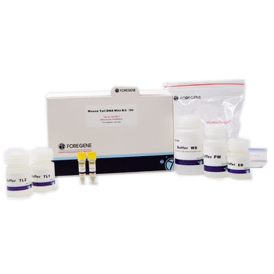 1 시간에 게놈 dna 정화를 위한 실험실 시약 마우스 꼬리 DNA 작은 키트